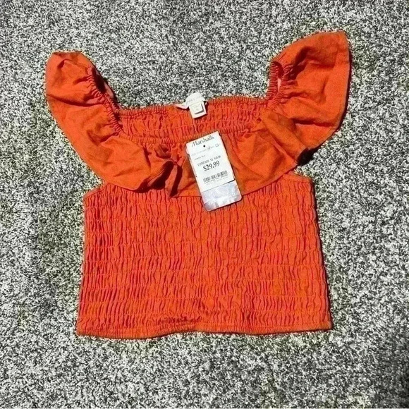 Monteau Los Angeles Crop Top, M, Burnt Orange NWT - Picture 1 of 10